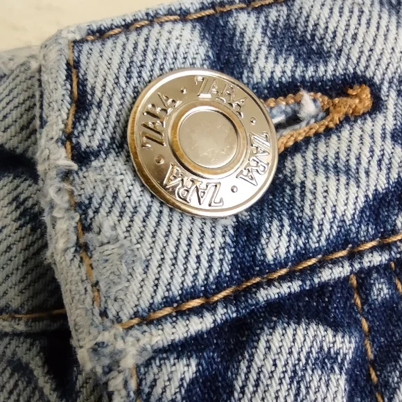 Zara High Rise Mom Shorts With Slits On Sides - Picture 5 of 7